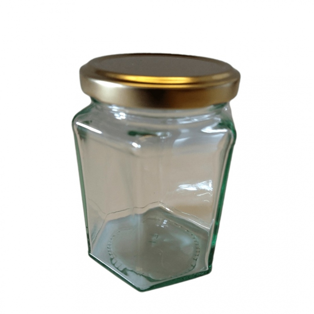 55ml (2oz  56g) Glass Hex Honey Jar  Pack of 80