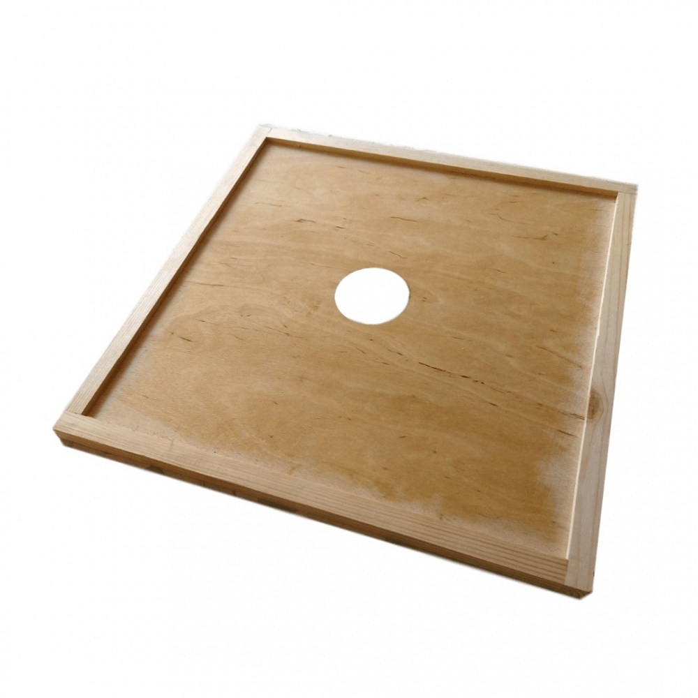 Crown Board for National Wooden Hive (46cm x 46cm) with Centre Hole