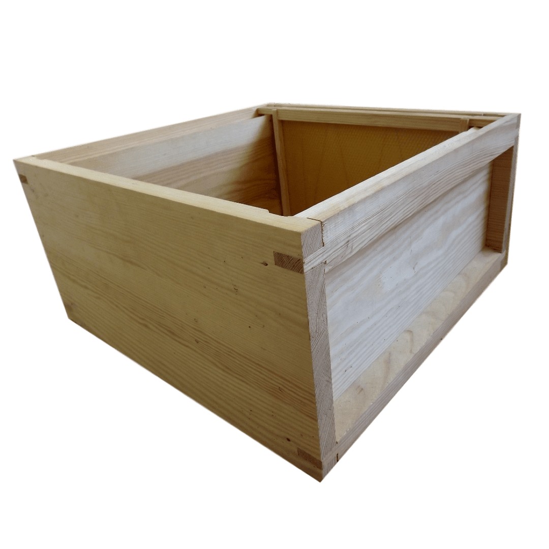 14×12″ Brood Box for a National Beehive – Pine